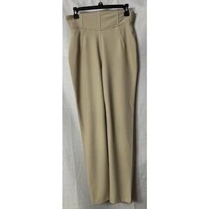 NWT JLUXLABEL Back Zipped Beige Skinny Stretch Pants Slacks Trousers Size Large
